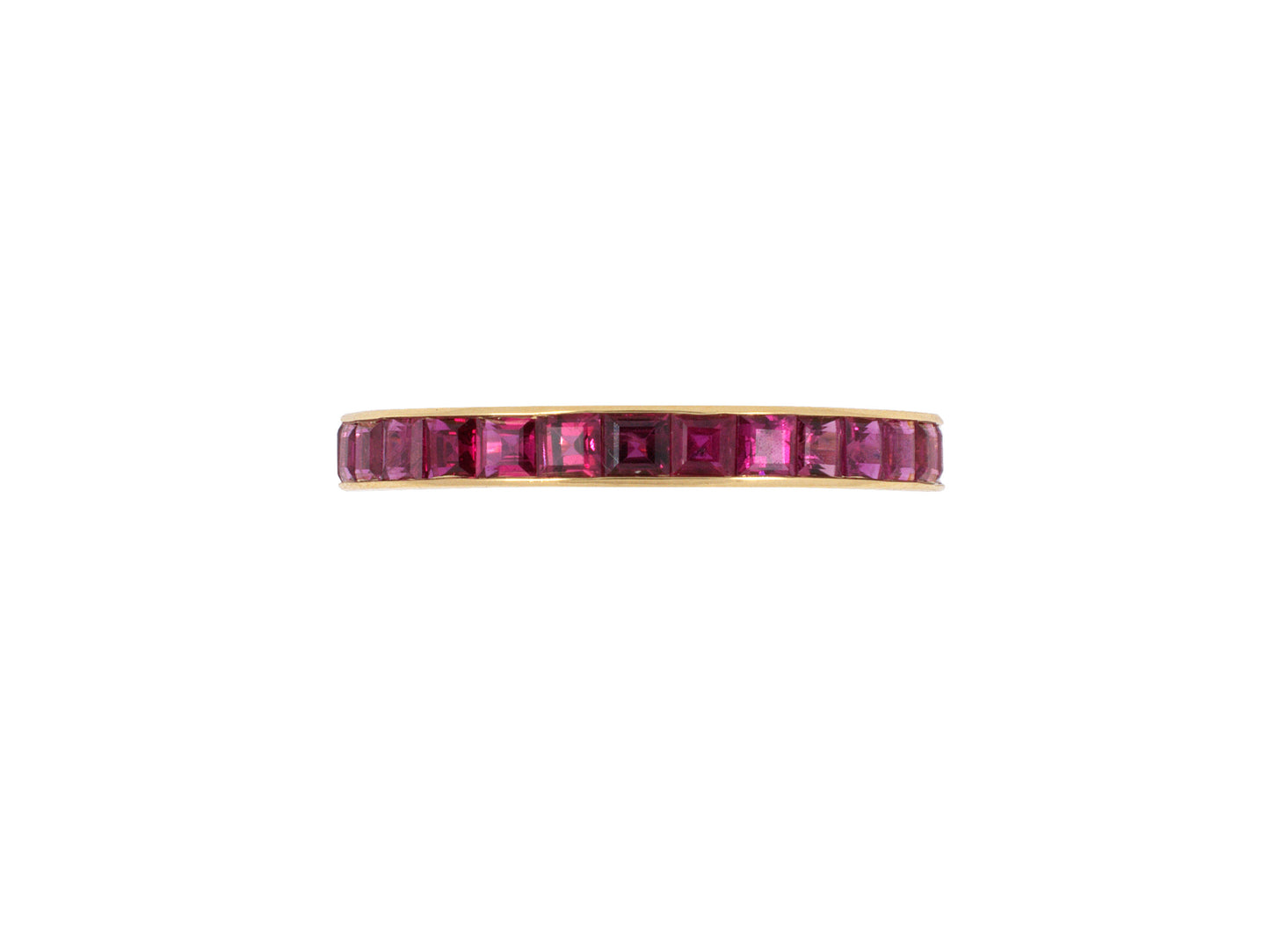 902161 - Gold Ruby Channel Set Eternity Ring