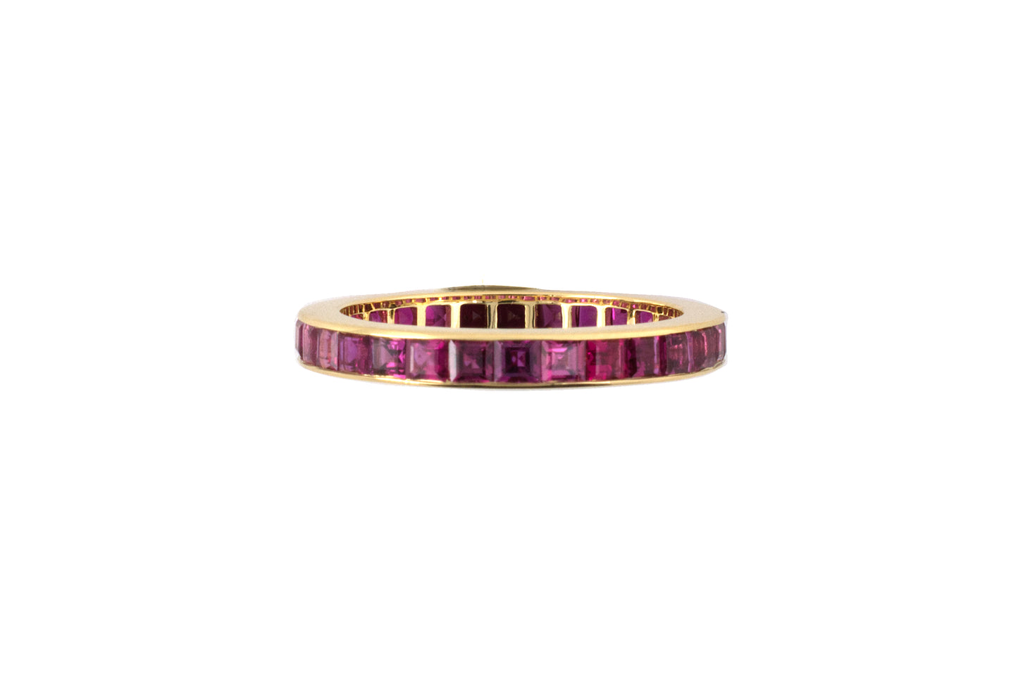 902162 - SOLD - Gold Ruby Channel Set Eternity Ring