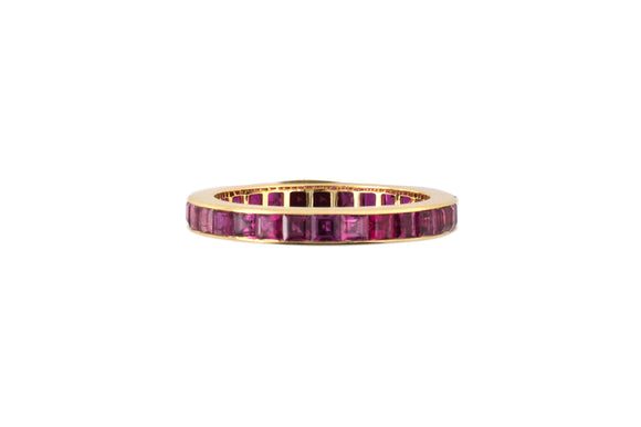 902162 - Gold Ruby Channel Set Eternity Ring