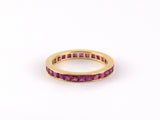 902163 - Gold Ruby Channel Set Eternity Ring