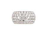 902166 - Platinum Diamond Pave Cigar Wide Wedding Band Eternity Ring