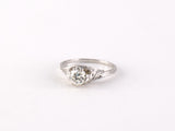 902173 - Art Deco Gold Diamond Chased Solitaire Engagement Ring