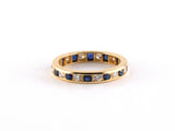 902174 - SOLD - "Oscar Heyman" Gold Sapphire Diamond Eternity Ring