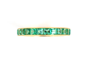 902177 - Gold Emerald Channel Set Eternity Ring