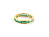 902177 - Gold Emerald Channel Set Eternity Ring