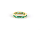 902178 - Gold Emerald Channel Set Eternity Ring