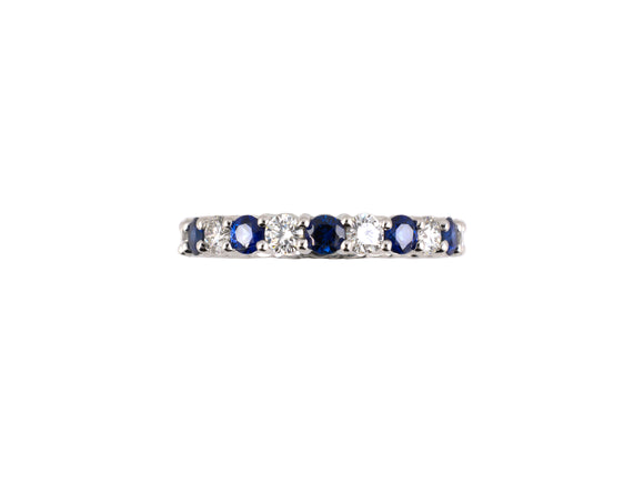 902182 - Platinum Diamond Sapphire Eternity Ring