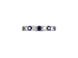 902182 - Platinum Diamond Sapphire Eternity Ring