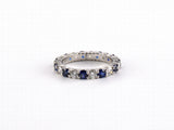 902182 - Platinum Diamond Sapphire Eternity Ring