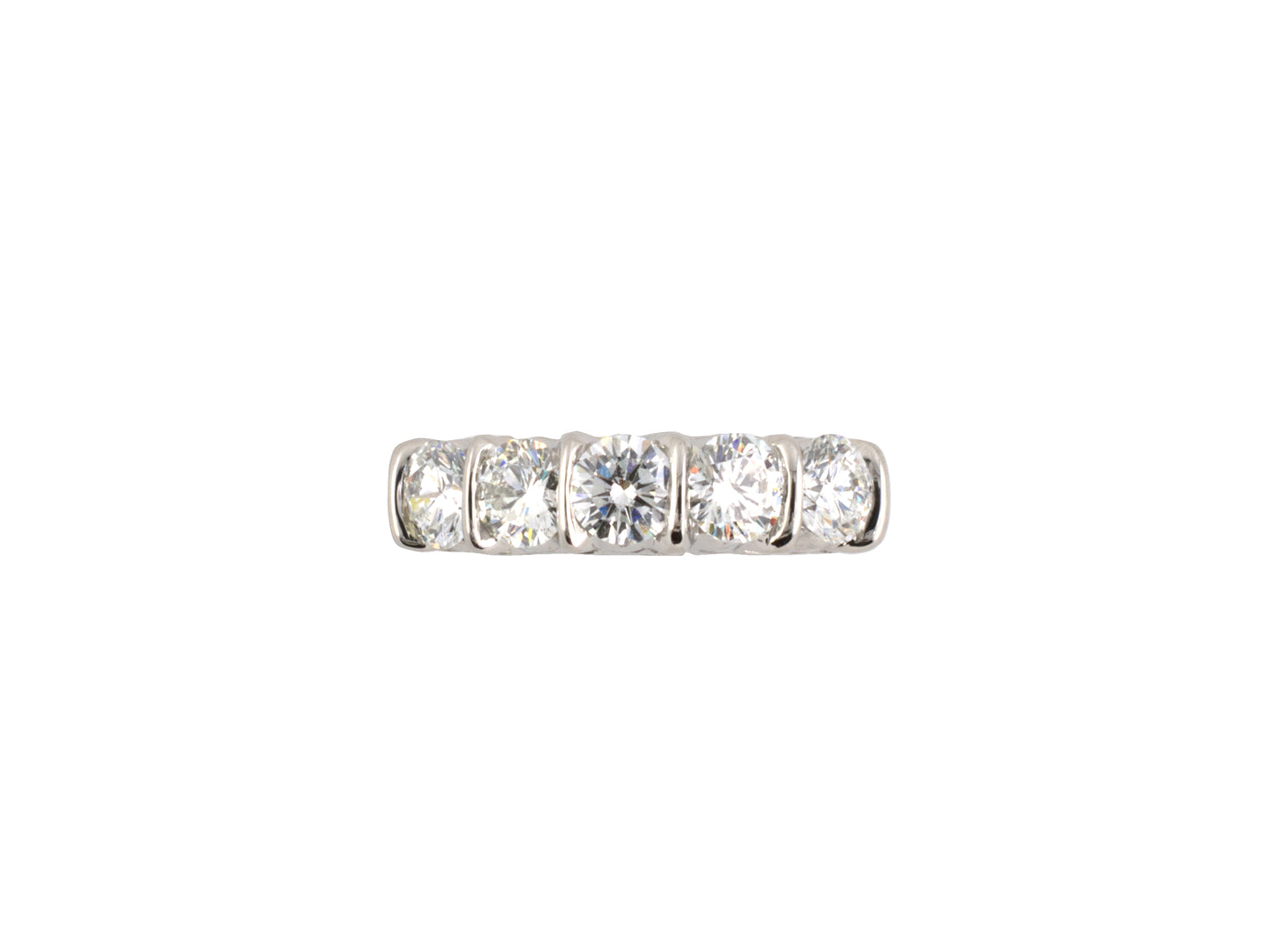 902183 - SOLD - Platinum Diamond Wedding-Band Ring