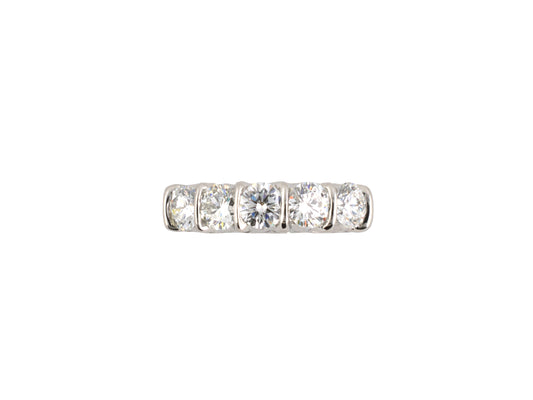 902183 - SOLD - Platinum Diamond Wedding-Band Ring