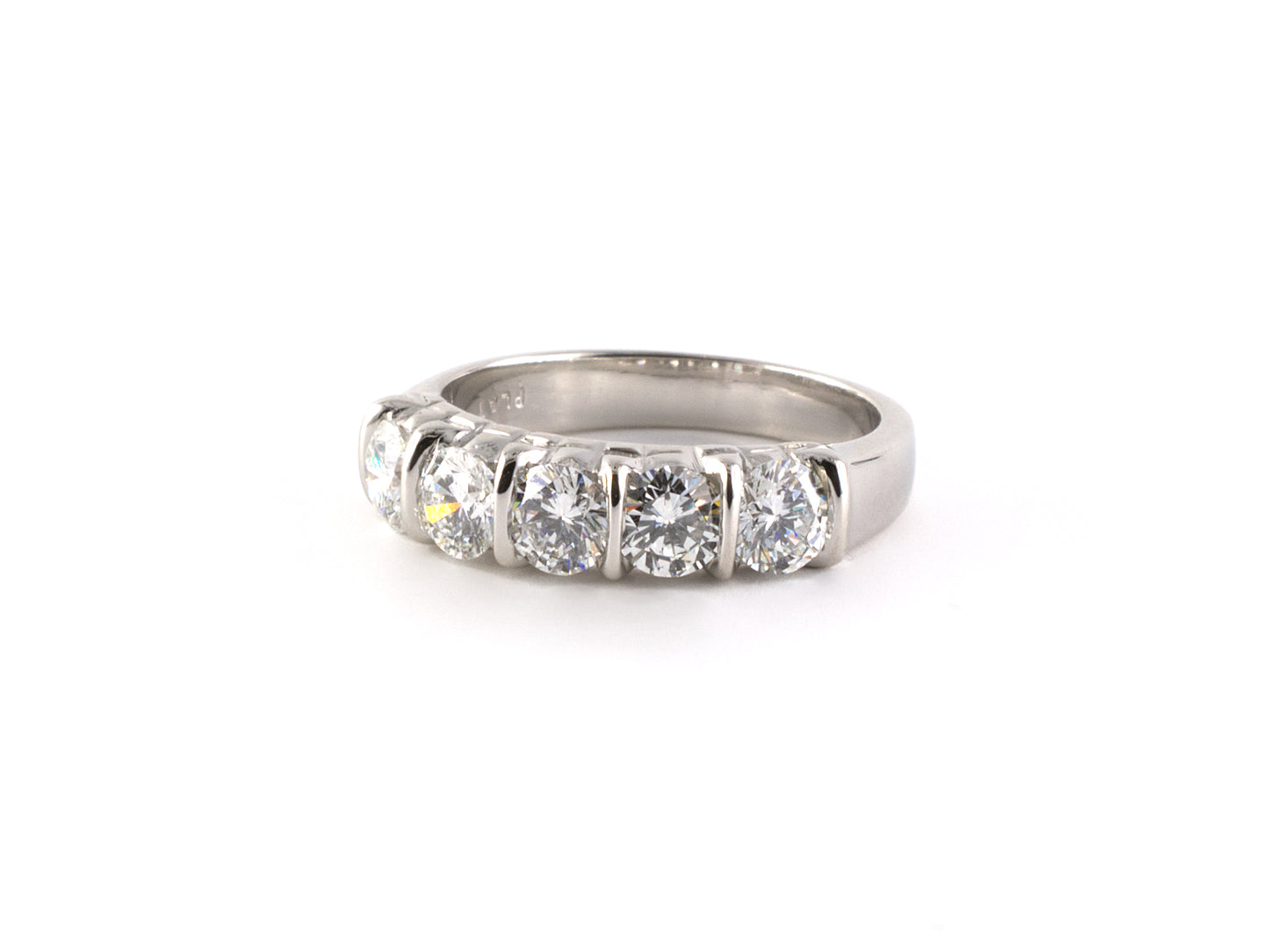 902183 - SOLD - Platinum Diamond Wedding-Band Ring