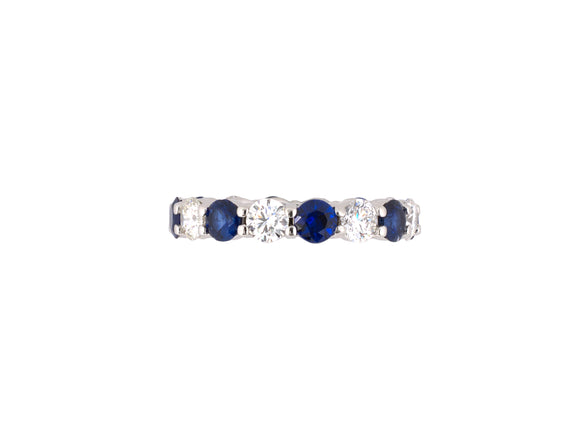 902184 - Platinum Diamond Sapphire Eternity Ring