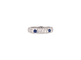 902213 - Gold Diamond Sapphire Eternity Ring