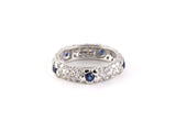 902213 - Gold Diamond Sapphire Eternity Ring