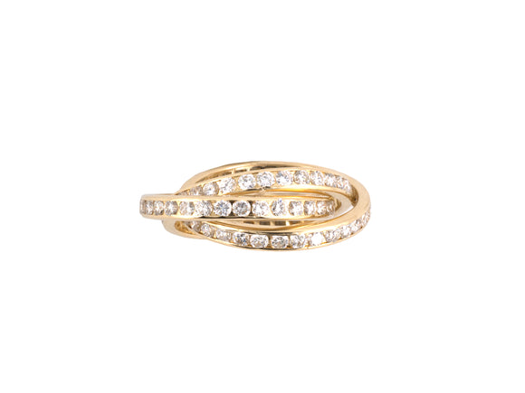 902214 - Gold Diamond Rolling Eternity Ring