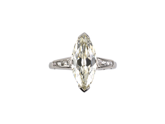 902240 - Circa 1950 Platinum Diamond Channel Set Engagement Ring