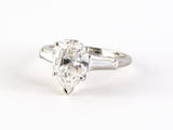 902241 - Platinum GIA Diamond Handmade Pear Shape Engagement Ring