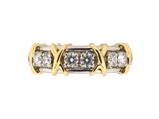 902245 - Gold Diamond Tiffany Schlumberger Signature X Eternity Ring