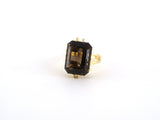 902248 - 18K Yg Smoky Quartz Dinner Cocktail Ring Size 6 1/2