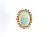 902251 - K. Goldschmidt Gold Opal Diamond Ring