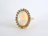 902251 - K. Goldschmidt Gold Opal Diamond Ring