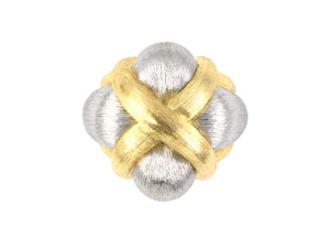 902268 - Dunay Gold Platinum Sabi Domed "X" Ring