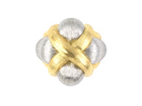 902268 - Dunay Gold Platinum Sabi Domed "X" Ring