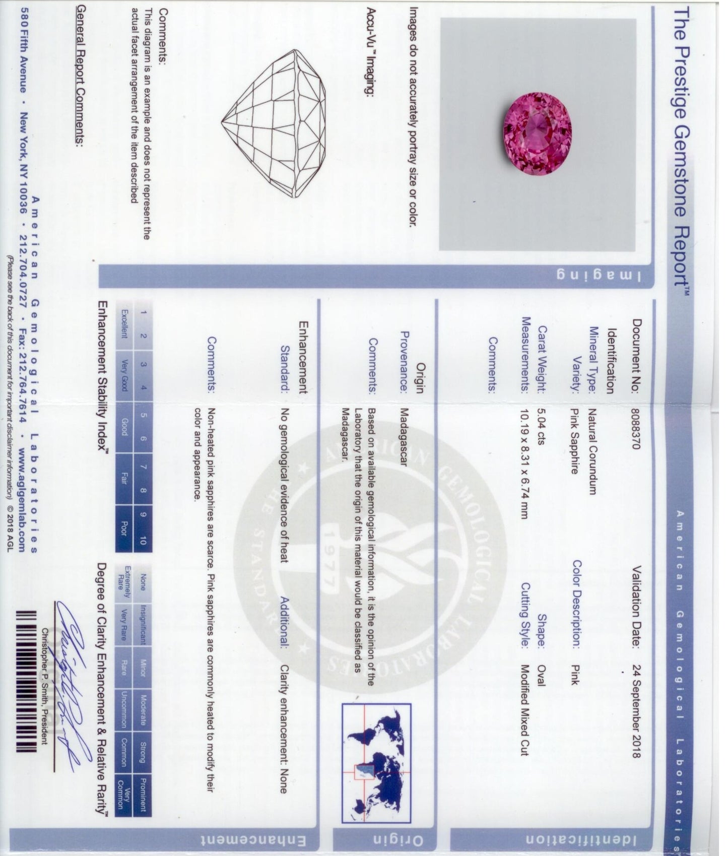 902284 - Platinum AGL Pink Sapphire Diamond Cluster Ring