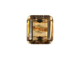 902292 - Retro Gold Platinum Citrine Diamond Triangular Shoulder Ornament Cocktail Ring