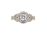 902303 - Gold GIA Diamond Woven Tiered Engagement Ring