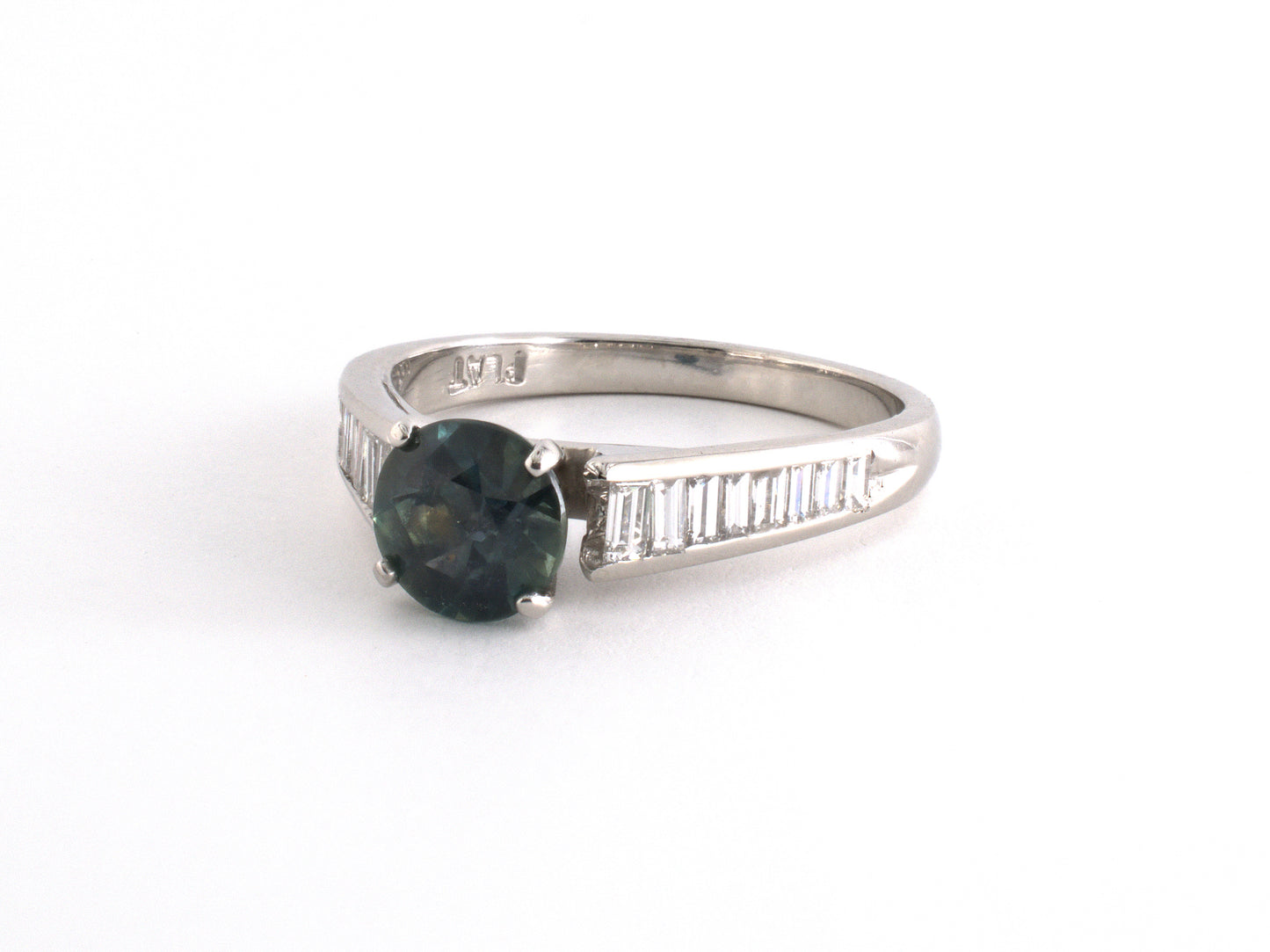 902306 - Platinum AGL Sapphire Montana Diamond Engagement Style Ring