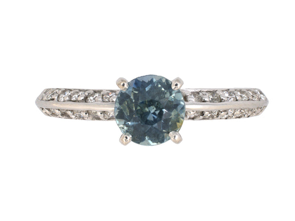 902307 - Gold AGL Sapphire Montana Diamond Engagement Style Ring
