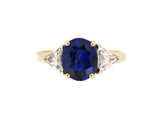 902309 - Gold Sapphire Diamond 3-Stone Ring