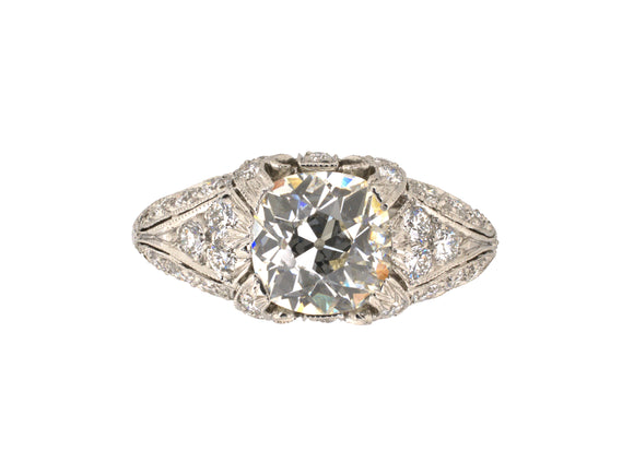 902310 - Cerro Platinum GIA Cushion Diamond Legacy Engagement Ring