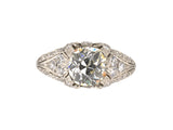 902310 - Cerro Platinum GIA Cushion Diamond Legacy Engagement Ring