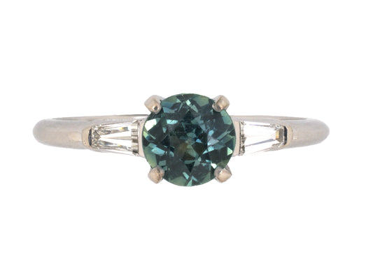 902312 - SOLD - Platinum AGL Sapphire (Montana) Diamond Engagement Style Ring