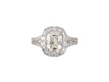902319 - SOLD - Daussi Gold Diamond Cluster Engagement Ring
