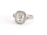 902319 - SOLD - Daussi Gold Diamond Cluster Engagement Ring