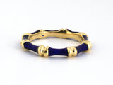 902327 - Gold Blue Enamel Eternity Ring
