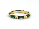 902328 - Gold Green Enamel Eternity Ring