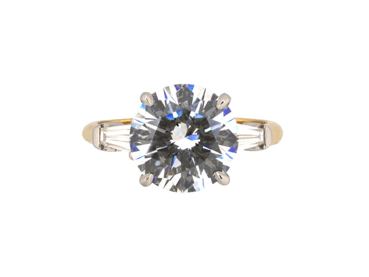 902329 - Platinum Gold GIA Diamond Engagement Ring
