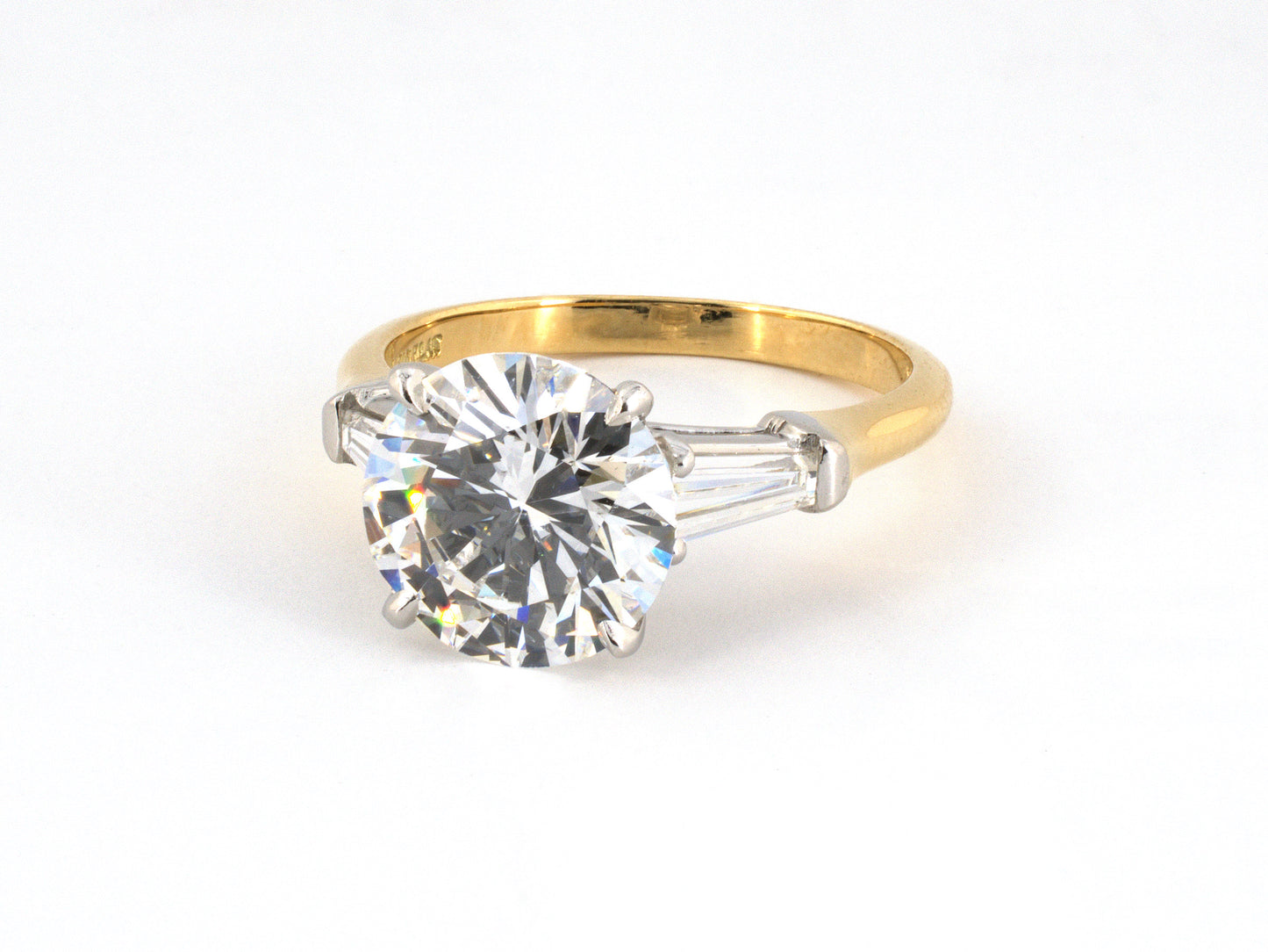 902329 - Platinum Gold GIA Diamond Engagement Ring