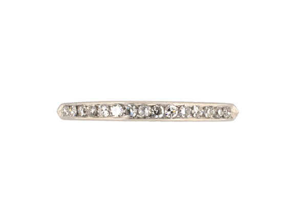 902330 - Circa 1950 Maurice Tishman Platinum Diamond Wedding Band