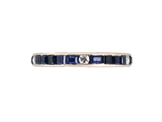902331 - Platinum Diamond Sapphire Eternity Ring