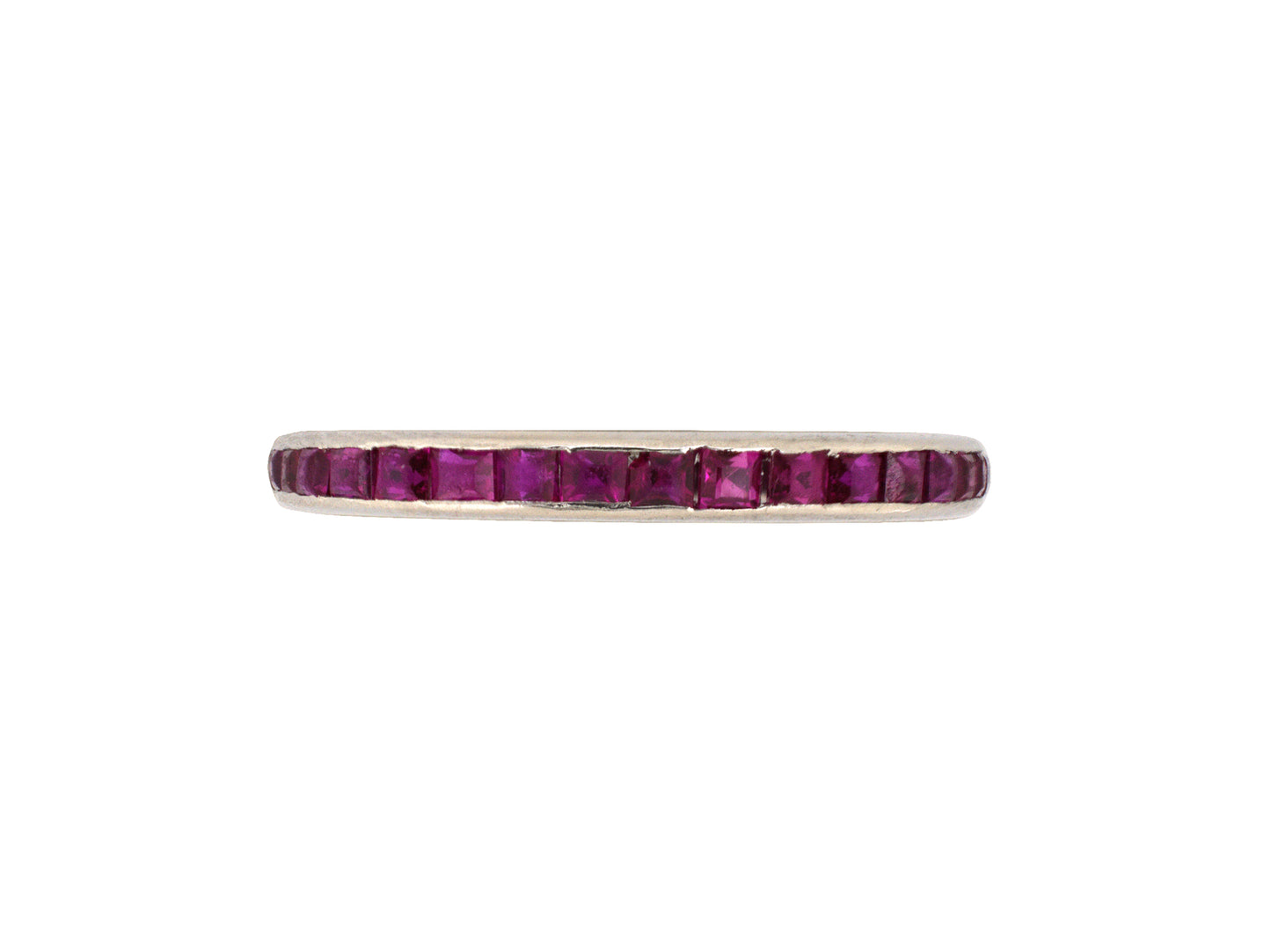 902332 - SOLD - Platinum Calibre Ruby Eternity Ring