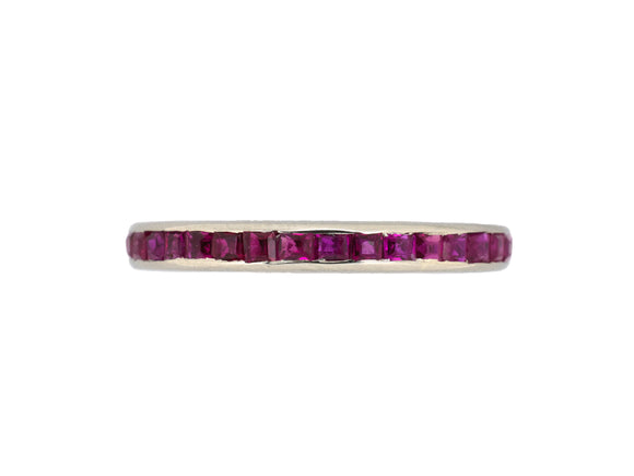 902333 - Platinum Calibre Ruby Eternity Ring