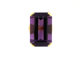 902365 - Circa 1970s Gold Solitaire Amethyst Dinner Ring
