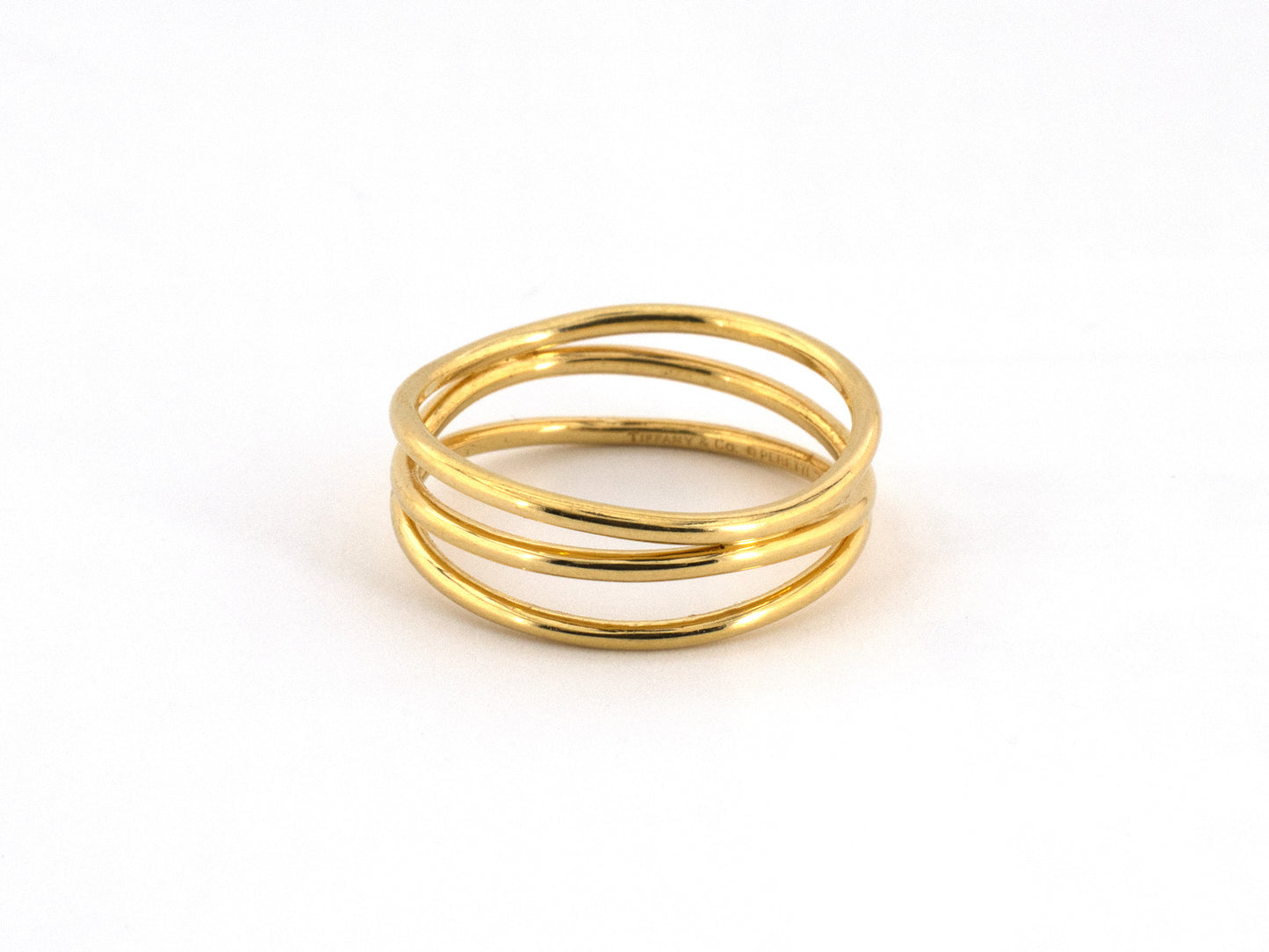 902372 - Tiffany  Peretti Gold Wave 3-Row Ring