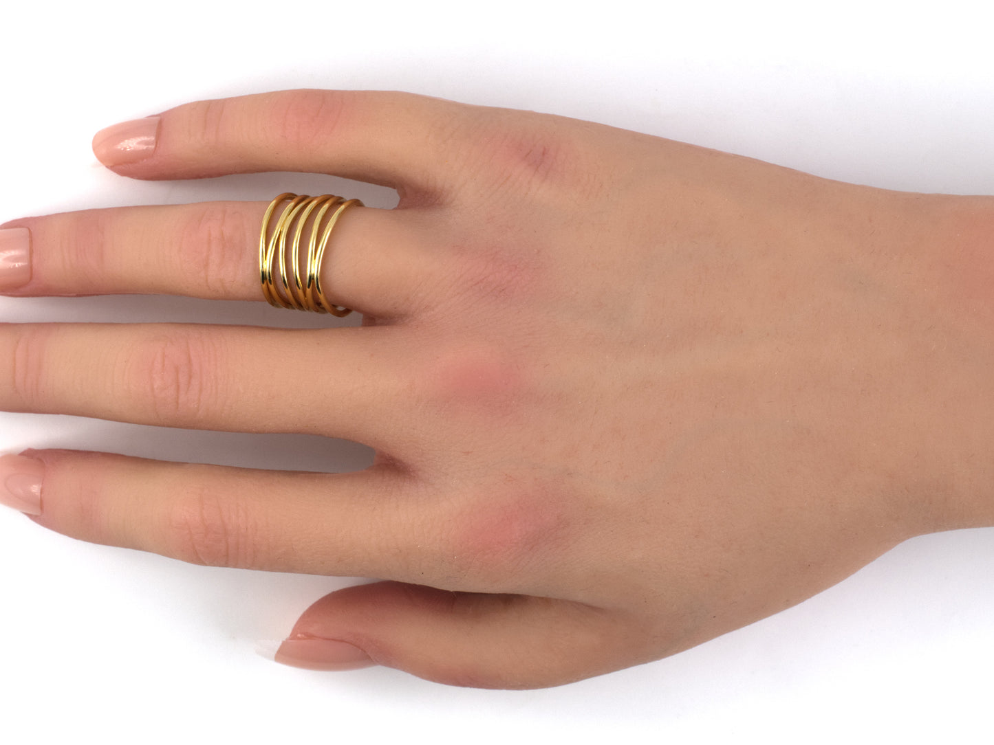 902372 - Tiffany  Peretti Gold Wave 3-Row Ring